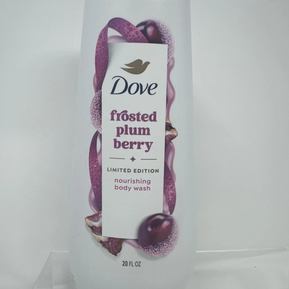 4 Dove Beauty Holiday Treat‎ Limited Edition Frosted Plum Berry Body Wash 20 oz